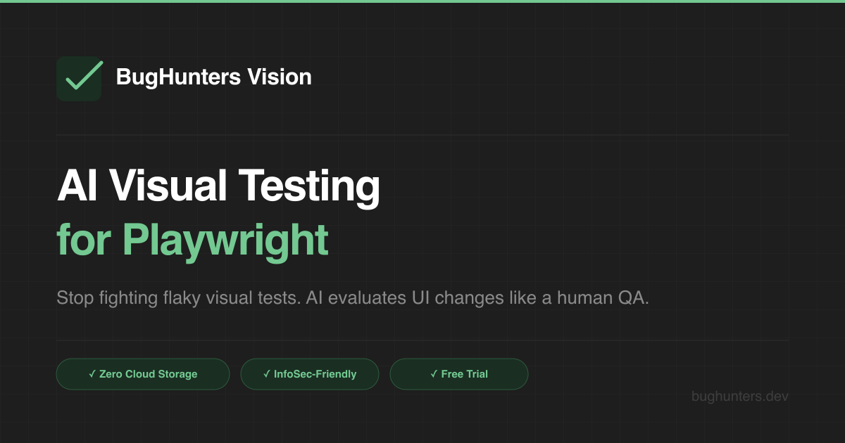 Bug Vision Example BugHunters Vision — Visual Regression Testing with Multimodal AI